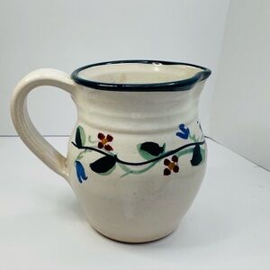 Handcrafted Floral Cagle Road Seagrove NC Pottery Creamer